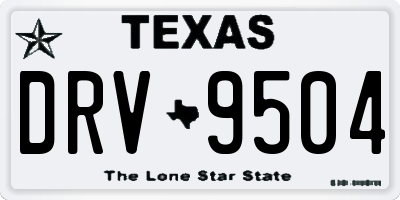 TX license plate DRV9504