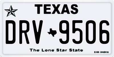 TX license plate DRV9506