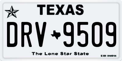 TX license plate DRV9509