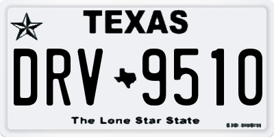 TX license plate DRV9510