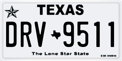 TX license plate DRV9511