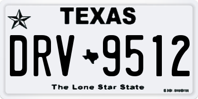 TX license plate DRV9512