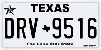 TX license plate DRV9516