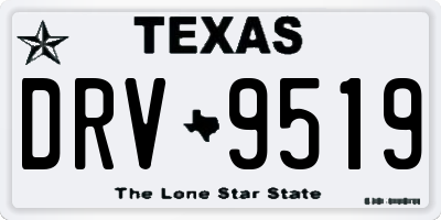 TX license plate DRV9519