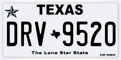 TX license plate DRV9520