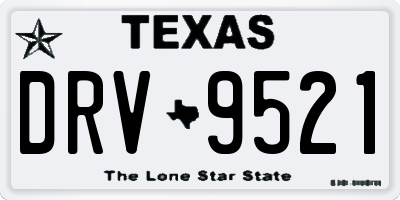 TX license plate DRV9521