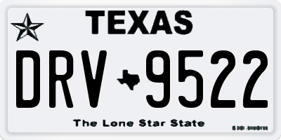 TX license plate DRV9522