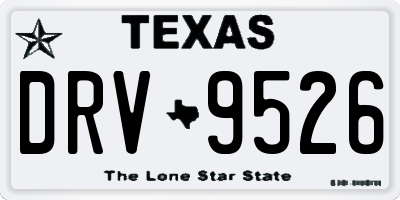 TX license plate DRV9526