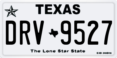 TX license plate DRV9527