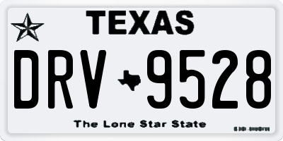 TX license plate DRV9528