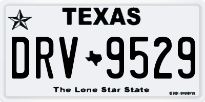 TX license plate DRV9529