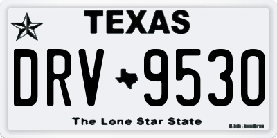 TX license plate DRV9530