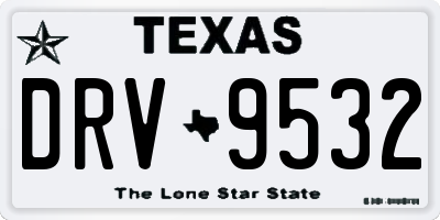 TX license plate DRV9532