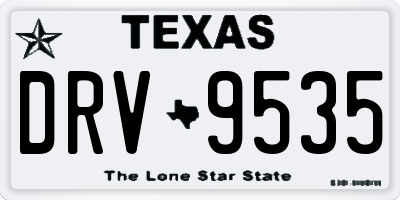 TX license plate DRV9535