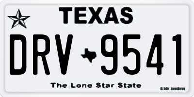 TX license plate DRV9541