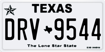 TX license plate DRV9544