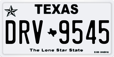 TX license plate DRV9545