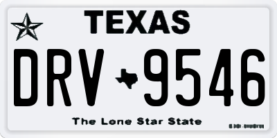 TX license plate DRV9546