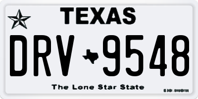 TX license plate DRV9548