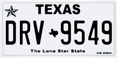 TX license plate DRV9549
