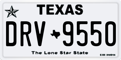 TX license plate DRV9550