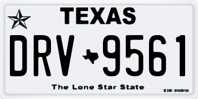 TX license plate DRV9561