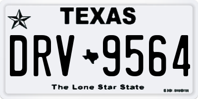 TX license plate DRV9564