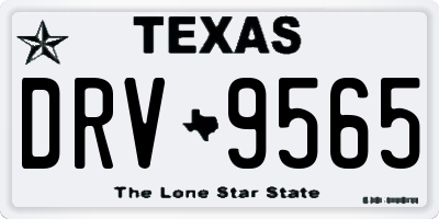 TX license plate DRV9565