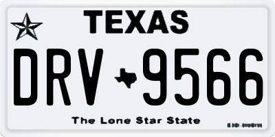 TX license plate DRV9566