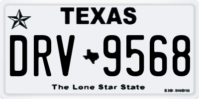 TX license plate DRV9568