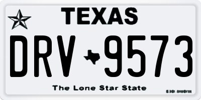 TX license plate DRV9573