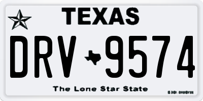 TX license plate DRV9574