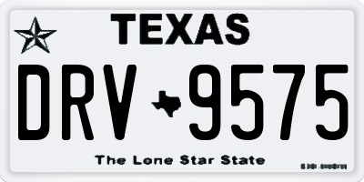 TX license plate DRV9575