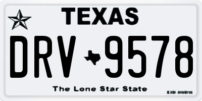 TX license plate DRV9578