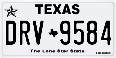 TX license plate DRV9584