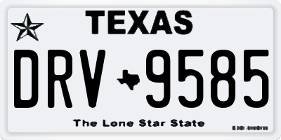 TX license plate DRV9585