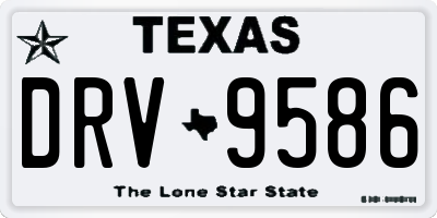 TX license plate DRV9586