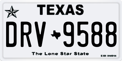 TX license plate DRV9588