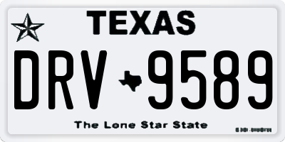 TX license plate DRV9589
