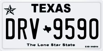 TX license plate DRV9590