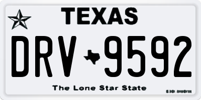 TX license plate DRV9592