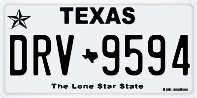 TX license plate DRV9594