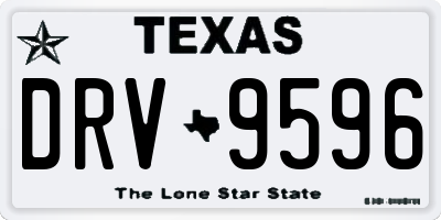 TX license plate DRV9596