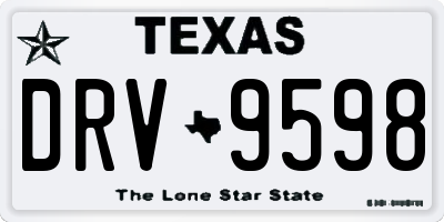 TX license plate DRV9598