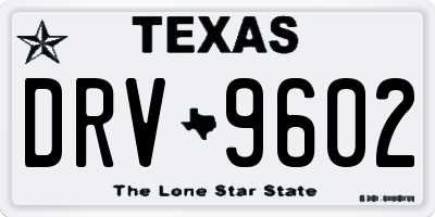 TX license plate DRV9602