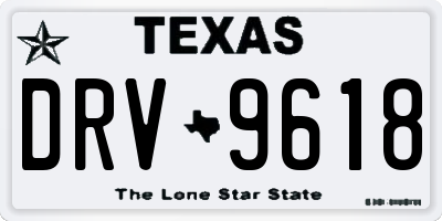 TX license plate DRV9618