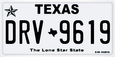 TX license plate DRV9619