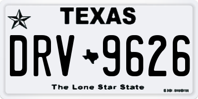 TX license plate DRV9626