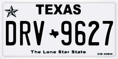 TX license plate DRV9627