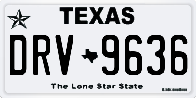 TX license plate DRV9636